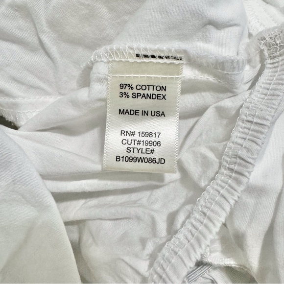 Altar’d State White Crop Peasant Blouse Belted Blouse Puff Sleeve Size Medium - Picture 10 of 11